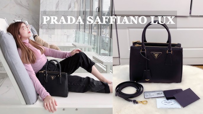 OOTD feat. the Prada Saffiano Lux Tote Purse in Black (Small) 