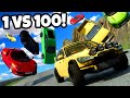 Racing Against 100 Cars Falling from The Sky in BeamNG Drive Mods!