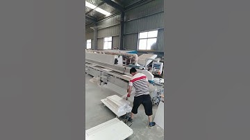 The customer site: edge banding machine for cabinet door processing