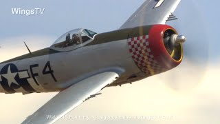 B-17  Flying Fortress &quot;Sally B&quot; displays with a P-47 &quot;Jug&quot; at Duxford