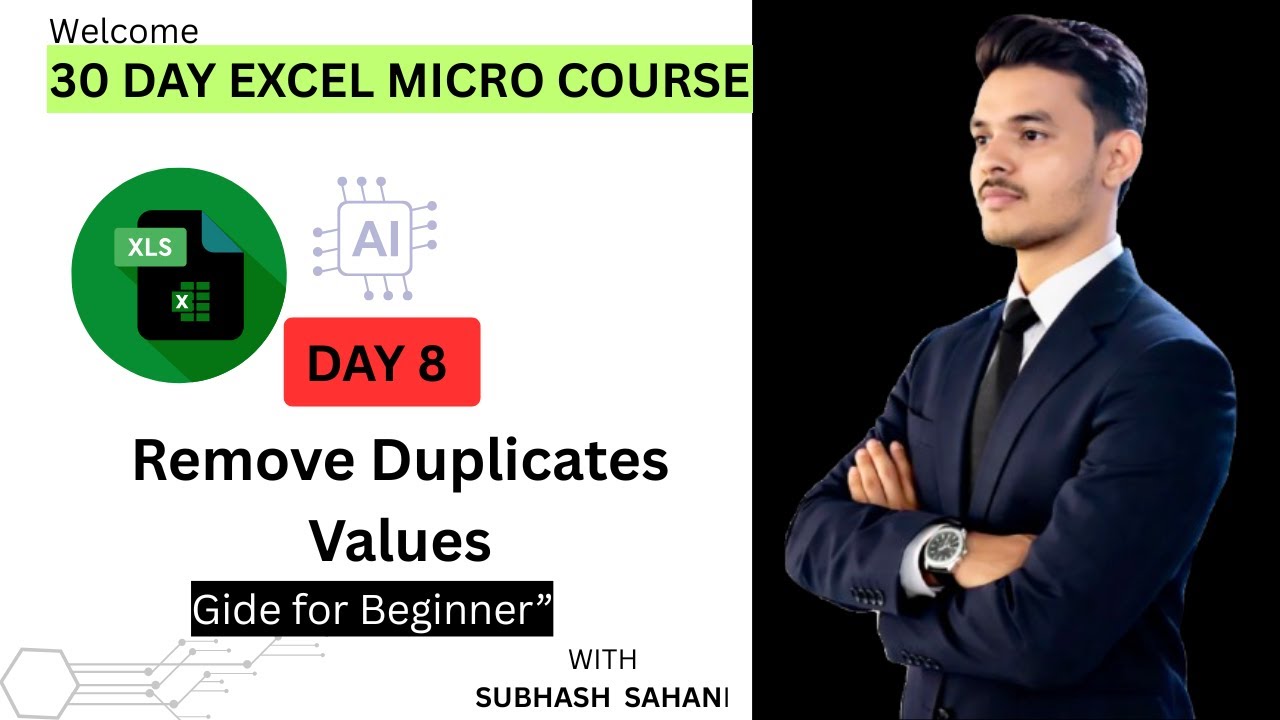 Remove Duplicates in Excel | Duplicate Data Delete Kaise Kare | Excel Hindi Tutorial  | Day 8 |