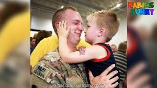 The Most Touching Moment Of Soldier Meets Baby for the First Time Compilation 2019