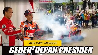 RAJA LINTASAN BERULAH🔥 Marc Marques Burn Out Tantang Pembalap Saat Aksi Parade di Jakarta