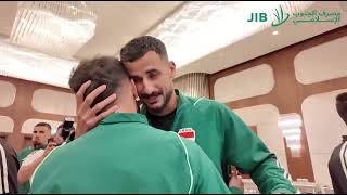 شاهد: وفدُ المنتخب  الوطنيّ يحتفي باللاعبين أيمن حسين ، علي جاسم ، أحمد يحيى لمُناسبةِ عيد ميلادهم