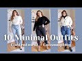 10 Minimal Fall/Winter Outfits: Styling Capsule Wardrobe Basics | Contentment over Consumption!