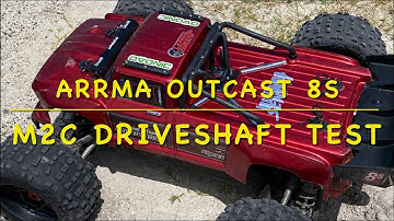Arrma Outcast 8S M2C Driveshaft test bashing. Max5 800kv Savox scorched rc SMC 120c 4S