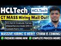 HCLTech GT MASS Hiring Mail Out | HCLTech GET, GT Hiring Process |2026, 2025, 2024 BATCH