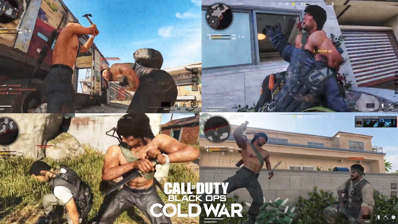 Rambo using all Executions Cold War Warzone #shorts