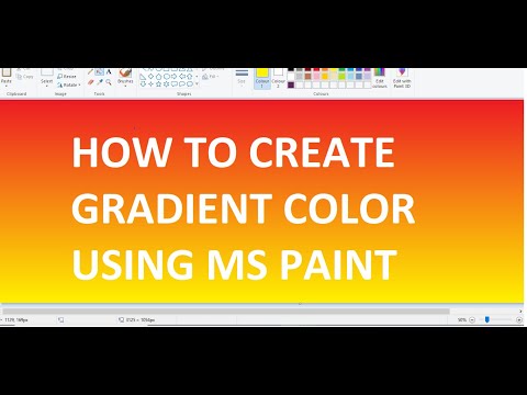 How to create gradient colour using MS Paint