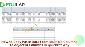 How to Copy Paste Data from Multiple Columns to Adjacent Columns