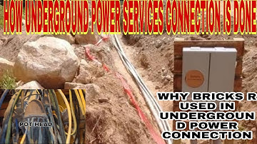 HOW AN UNDER GROUND POWER SERVICE CONNECTION  IS DONE  FROM. POLE TO HOME [&] MAIN PARTS USED IN IT