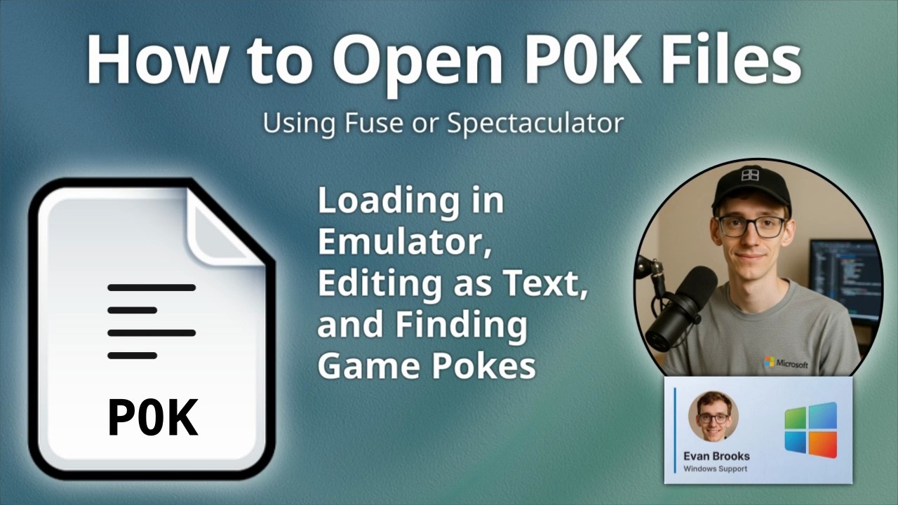 How to Open P0K Files (ZX Spectrum Multiface Poke) - YouTube