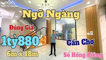 Ngỡ Ngàng chủ ngộp bán nhà 6m x 18m sổ hồng riêng đúng giá 1tỷ880 gần chợ đinh đức thiện