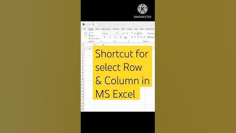 Ms Excel Shortcut for Select row & Column #msexcel #shortfeed #excelshorts #shortcut #viralvideo