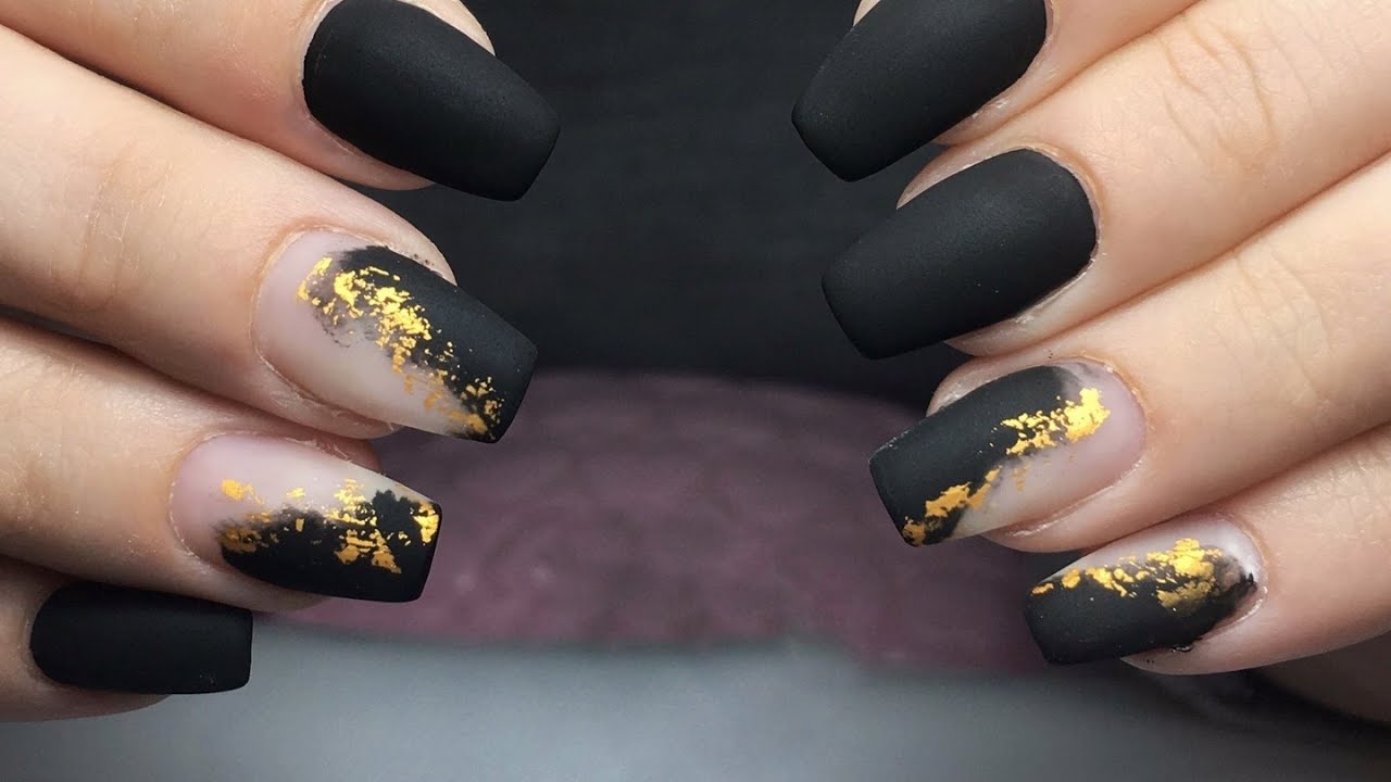 Black Foil Flakes Gold Leaf Flakes for Nail Arts Decoration