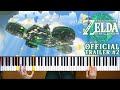 Zelda tears of the kingdom official trailer 2 piano arrangement w sheet music how to play