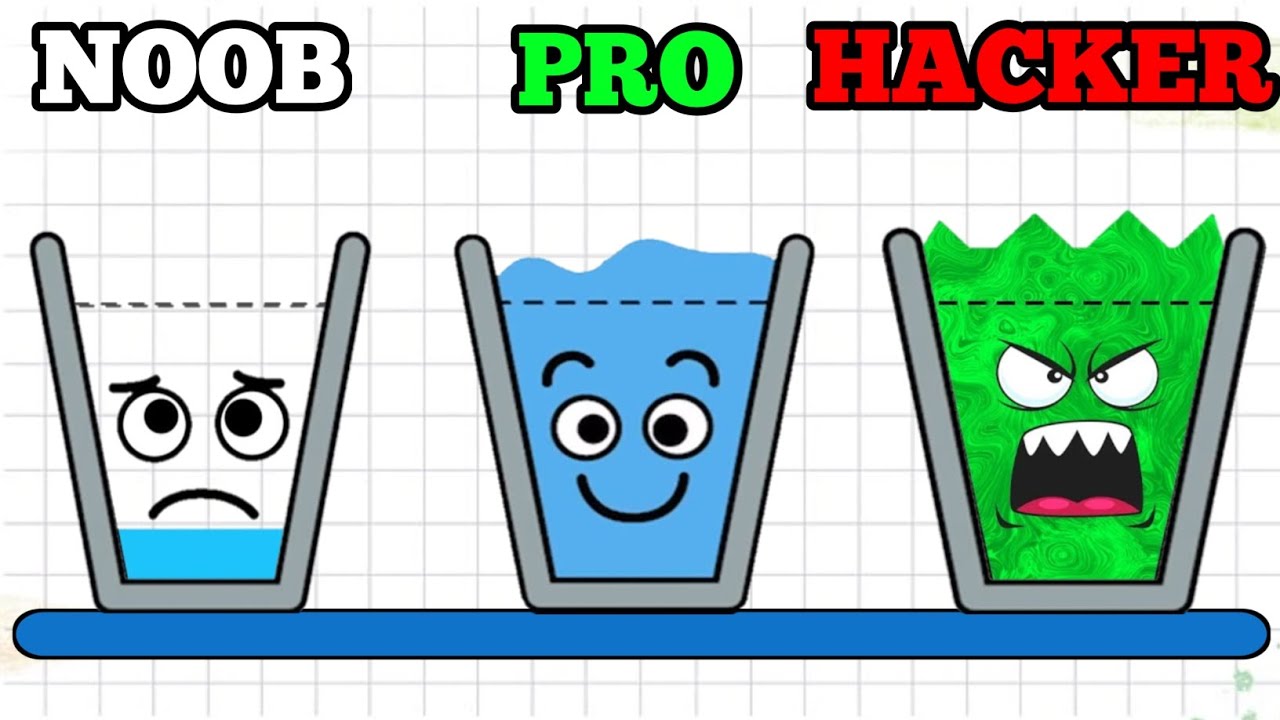 NOOB vs PRO vs HACKER  - Happy Glass