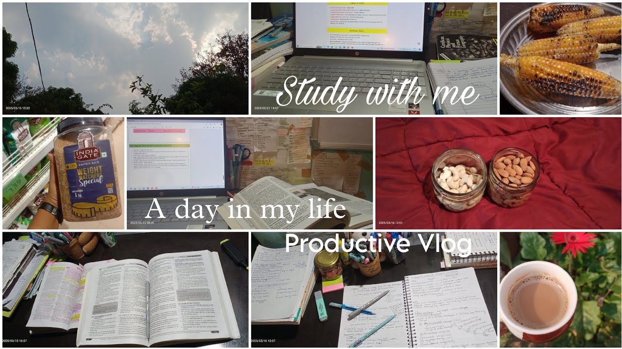 A day in my life 🌷 | Productive Study Vlog 📖☕| #studyvlog #study - YouTube