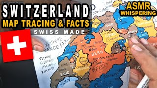 Tracing SWITZERLAND map outline and SWISS cantons with best facts and secrets | ASMR soft spoken screenshot 2