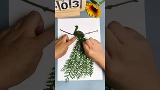 Beautiful peacock with branches and leaves. Use children to use their imagination and hands-on s