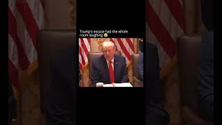 Donald Trump joked that he wasn't actually asleep during the cabinet meeting. #trump #donaldtrump