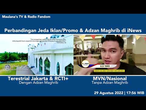 iNews - Perbandingan Jeda Iklan/Promo & Adzan Maghrib | 29 Agu 2022