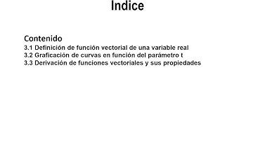 Funciones vectoriales de una variable real