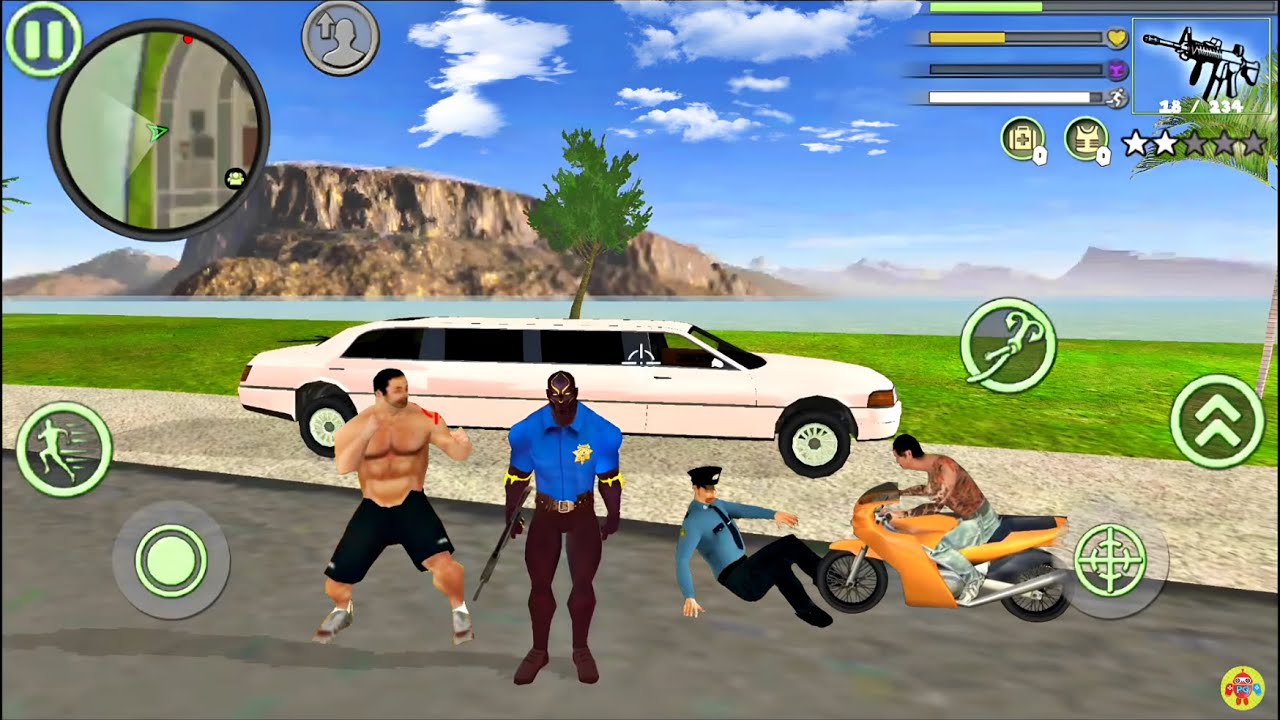 Panther Police Rope Hero Vice Town City Crime Simulator 2 Limo Car