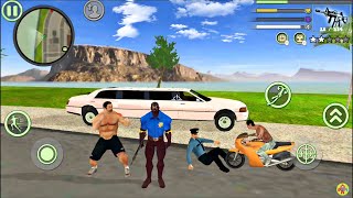 Panther Police Rope Hero Vice Town City Crime Simulator #2 - Limo Car and Tank - Android Gameplay screenshot 3