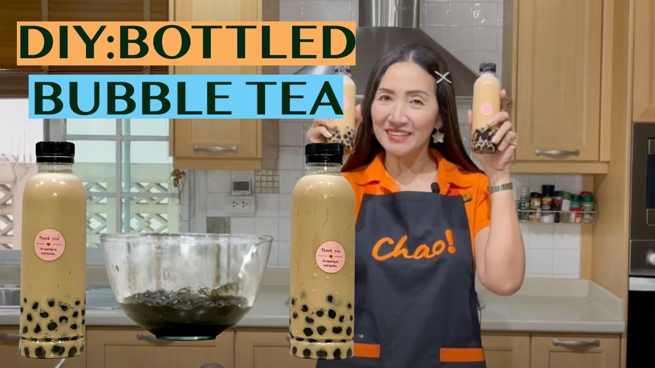 EARN FROM HOME: BOTTLED CLASSIC BUBBLE TEA WITH BOBA PEARLS -  RECIPE FOR 300ML BOTTLES