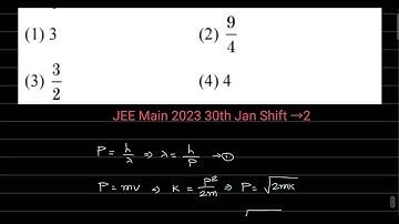 An electron accelerated through a potential difference V1 has a de-Broglie wavelength of lambda. whe