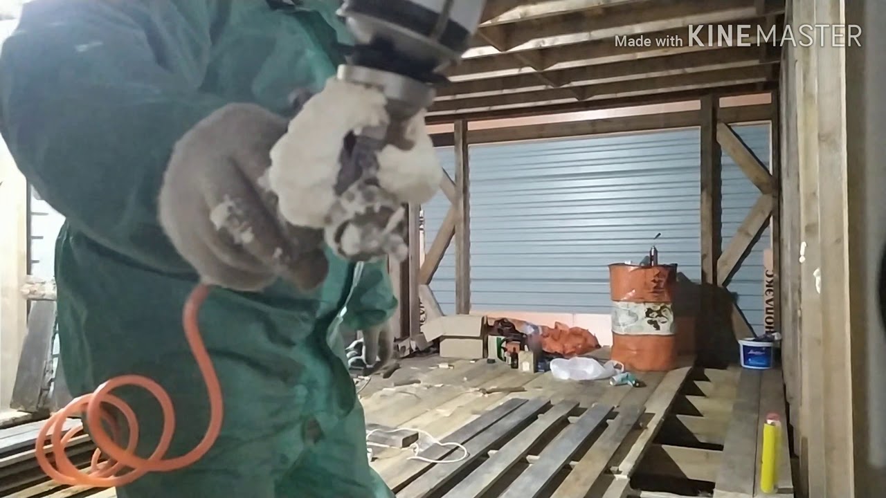 Утепление гаража своими руками. Эффективный утеплитель. ППУ. Утепление ...