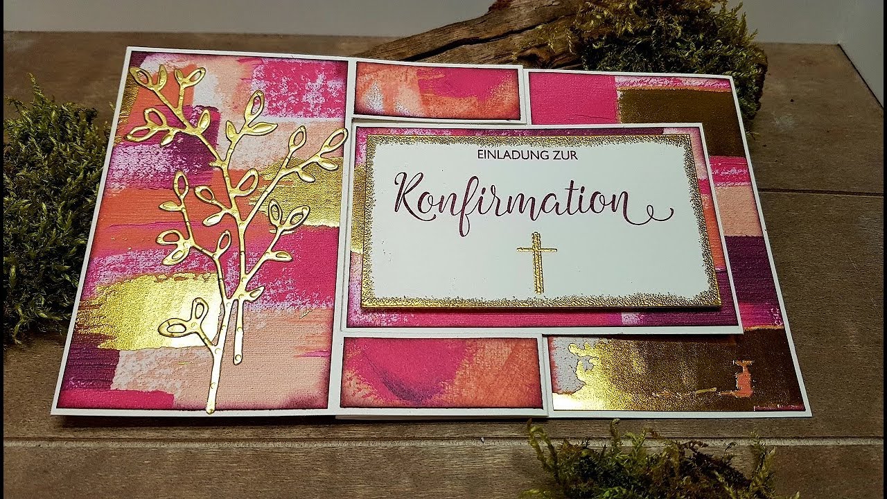Anleitung: Drehkarte Einladung Konfirmation/Kommunion/Hochzeit mit Stampin'Up!