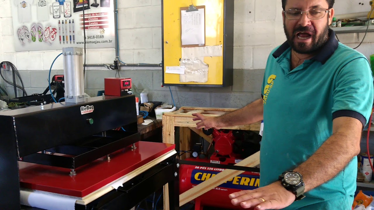 Prensa plana 700x800 pneumática