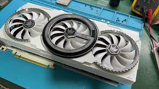 The video card rollover collection is covered with white cloth