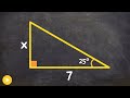 How to use tangent to find the missing leg of a triangle