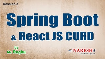 Spring Boot & React JS CURD Session-3 | by Mr. Raghu