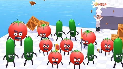 Hit Tomato 3D - All Levels Walkthrough Gameplay (Level 1-3) android/iOS #tomato #cutting #fruit
