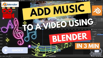 How to add music to a video in Blender? #blender #videoediting