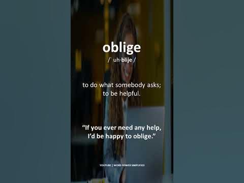 Word of the day | english meaning of obliged 