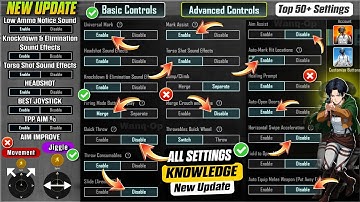 BGMI 4.1 Update All New Basic settings guide 🔴 | Advanced Control settings in Bgmi Pubg 4.1 update