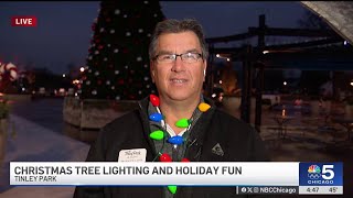 Tinley Park's Christmas Tree switched on for 2025 holiday season