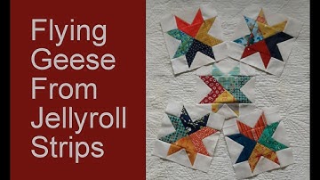 Flying Geese from Jellyroll Strips