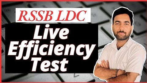 LIVE EFFICIENCY TEST | RSSB LDC | JCT TYPING CLASSES JAIPUR
