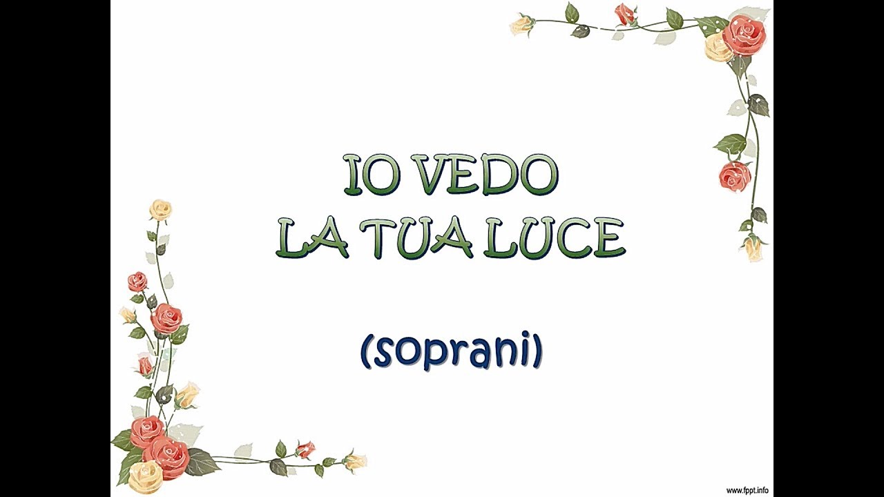 Io Vedo La Tua Luce Spartito Pdf
