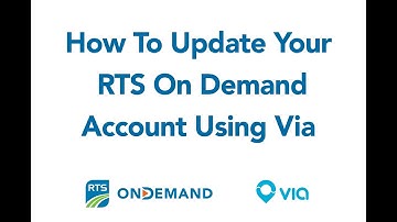 How To Update Your RTS On Demand Account Using Via