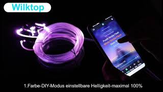 Wilktop Led Innenbeleuchtung Auto 6Meter Led Auto Led Strip Rgb Streifen Licht Neonleuchtleisten