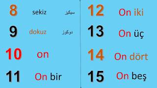 تعلم التركية من الصفر-- الارقام والاعداد باللغة التركية--طريقة سهلة لتعلم الاعداد بالتركية.