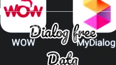 my dialog app එකෙන් free data ලබාගන්න විදිහ