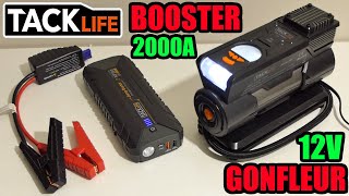 TACKLIFE KP200 Booster Batterie Voiture en panne 2000A 16800mAh + Tacklife  M1 compresseur 12V 